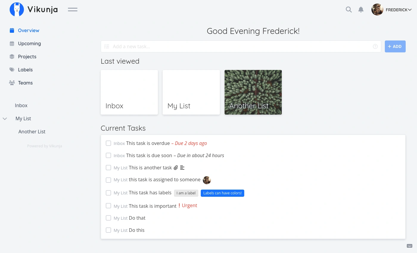 ./vikunja.webp Screenshot